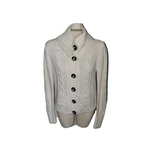 AEROPOSTALE Grandmacore Cable Knit Cardigan Button Front Shawl Collar Sweater XL